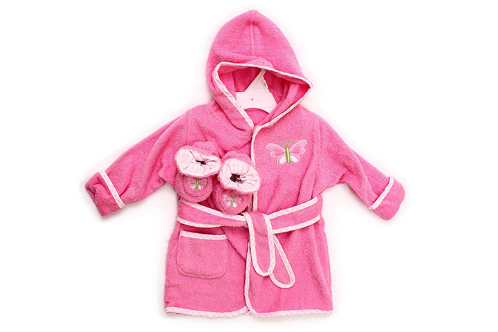 Spasilk Cotton Hooded Terry Bathrobe