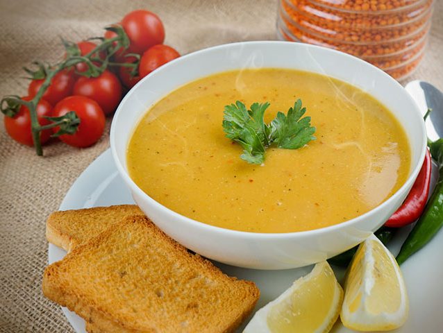 Makhana and lentil soup